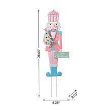 Pink Nutcracker Yard Stake 36" H x 8.25" L x 2" W