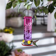 Plow and Hearth Hanging Glass Hummingbird Feeder