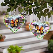 Plow and Hearth Illusion Metal Spinners Set of 2