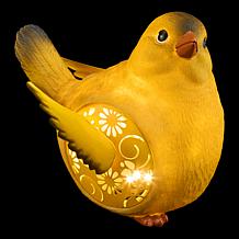 Plow & Hearth Solar Resin Bird Garden Decor