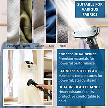 Powerful 1500W Garment Steamer with 1.8L Tank & Foot Pedal