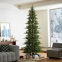 Pre-Lit Green Slim Fir Artificial Christmas Tree w/Strawberry Lights