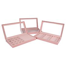 Prestige™ Anti-Tarnish Set of 3 Large Jewelry Boxes