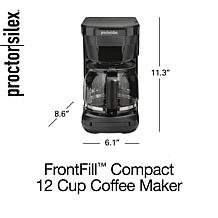 Proctor Silex® FrontFill™ Compact 12 Cup Coffee Maker
