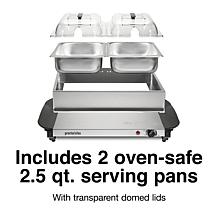 Proctor Silex Stainless Steel Double Buffet Server