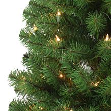Puleo 7.5 ft. Noble Fir Artificial Christmas Tree w/600 Clear Lights