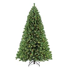 Puleo 9 ft. Noble Fir Artificial Christmas Tree w/1000 Clear Lights