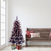 Puleo International 4' Pre-Lit Fashion Purple Pine Christmas Tree