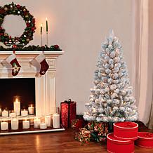 Puleo International 4.5' 200Light Artificial Pine Christmas Tree Green