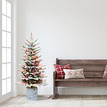Puleo International 4.5 ft. Potted Arctic Fir Tree, 70 UL Lights