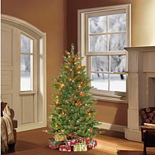 Puleo International 4.5' Pre-lit Artificial Slim Franklin Fir Tree