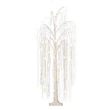 Puleo International 6' Pre-Lit Outdoor Willow Tree w/ 360 LED Lights