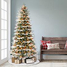 Puleo International 6.5' Pre-lit Slim Fir Tree with 350 Clear Lights
