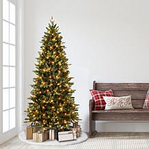 Puleo International 6.5' Pre-lit Slim Westford Spruce Tree 