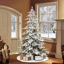 Puleo International 6.5' Prelit Flocked Utah Fir Tree 350 Clear Lights
