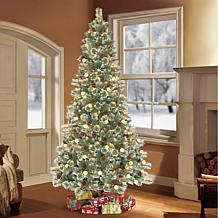 Puleo International 7.5' Pre-lit Capetown Blue/Green Pine Tree
