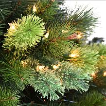 Puleo International 7.5' Pre-lit Slim Portsmouth Artificial Pine Tree