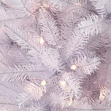 Puleo International 9' Pre-Lit White Slim Fraser Fir  Christmas Tree