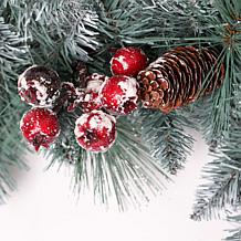 Puleo International 9' Sterling Pine  Garland with Silver Glitter