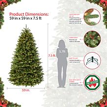 Puleo Intl. 7.5' Pre-lit Franklin Fir Grand Artificial Christmas Tree