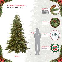 Puleo Intl. 9' Prelit Royal Fraser Fir Green Tree with Memory Tips