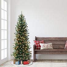Puleo Intl. Pre-Lit 6' Fir Artificial Christmas Tree and Pine Cones