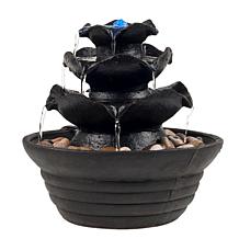 Pure Garden 3-Tier Indoor Water Fountain With LED Lights