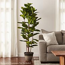 Pure Garden Artificial Fiddle Leaf Fig Tree 72"H Faux Plant