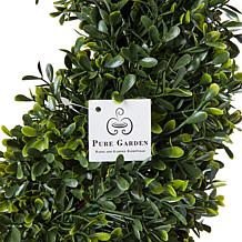Pure Garden Decorative Realistic Faux Boxwood Spiral Topiary