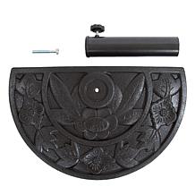 Pure Garden Half-Round Black Umbrella Base