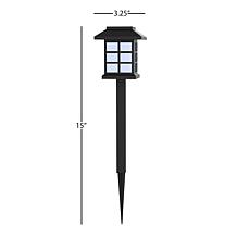 Pure Garden Set of 6 Lantern Solar Landscaping Lights