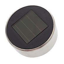 Pure Garden Stainless Solar LED Mosaic Pillar Set of 4
