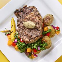 Pureland (8) 8oz. Choice Ribeye Steaks & Garlic Herb Butter