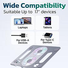Purely C50 Adjustable Height Pro Laptop Stand Cooling Pad