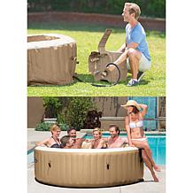 PureSpa Sahara Tan Round Bubble Spa - 6 Person