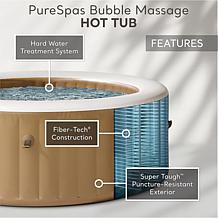 PureSpa Sahara Tan Round Bubble Spa - 6 Person