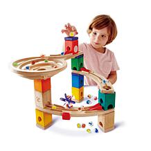 Quadrilla Wooden Marble Run DIY Construction: Race To The Finish