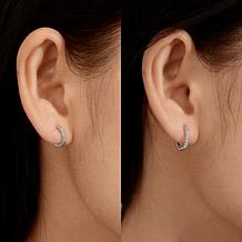 Radiance by Absolute™ 0.45ctw Hugger Hoop Earrings 2-piece Set