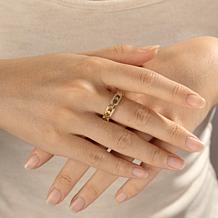 Radiance by Absolute™ 0.77ctw Alternative Paper Clip Chain Band Ring