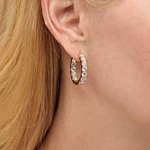 Radiance by Absolute™ 1" Inside-Outside Hugger Hoop Earrings