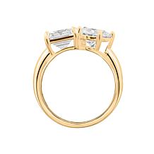 Radiance by Absolute™ 10.27ctw Oval and Emerald Cut Double-Stone Ring