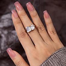 Radiance by Absolute™ 10.27ctw Oval and Emerald Cut Double-Stone Ring