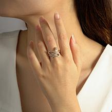 Radiance by Absolute™ 1.02ctw NEW YORK Swirl Snake Ring