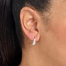 Radiance by Absolute™ 1.07ctw Sterling Silver Wrapped Hoop Earrings