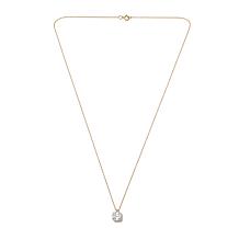 Radiance by Absolute™ 10K 7mm Asscher Solitaire Pendant with 18" Chain