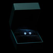 Radiance by Absolute™ 10K Gold 1ctw 100-Facet Princess Stud Earrings