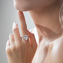 Radiance by Absolute™ 11.81ctw Pear with Baguette Sides Ring