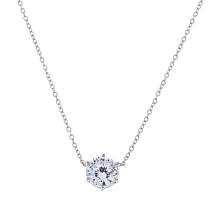 Radiance by Absolute™ 120-Facet Round Solitaire CZ Drop Necklace