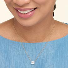 Radiance by Absolute™ 16" Gold-Plated East-West Solitaire Necklace