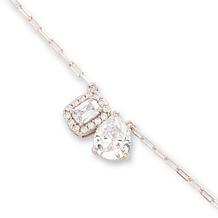 Radiance by Absolute™ 16" Pear and Cushion Toi et Moi Necklace